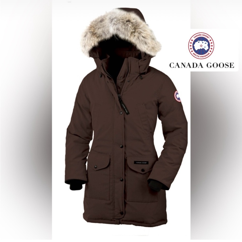 Canada Goose Trillium Parka - Caribou Chocolate Brown- Size XS + storage bag